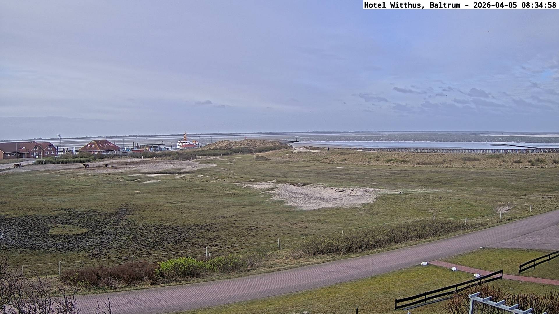 Archived image Webcam View of the harbour in Baltrum