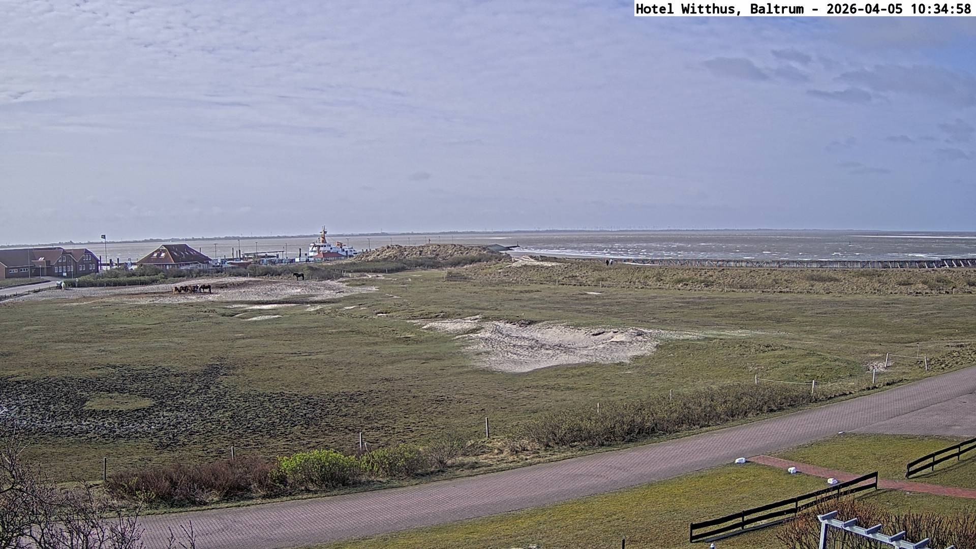 Archived image Webcam View of the harbour in Baltrum