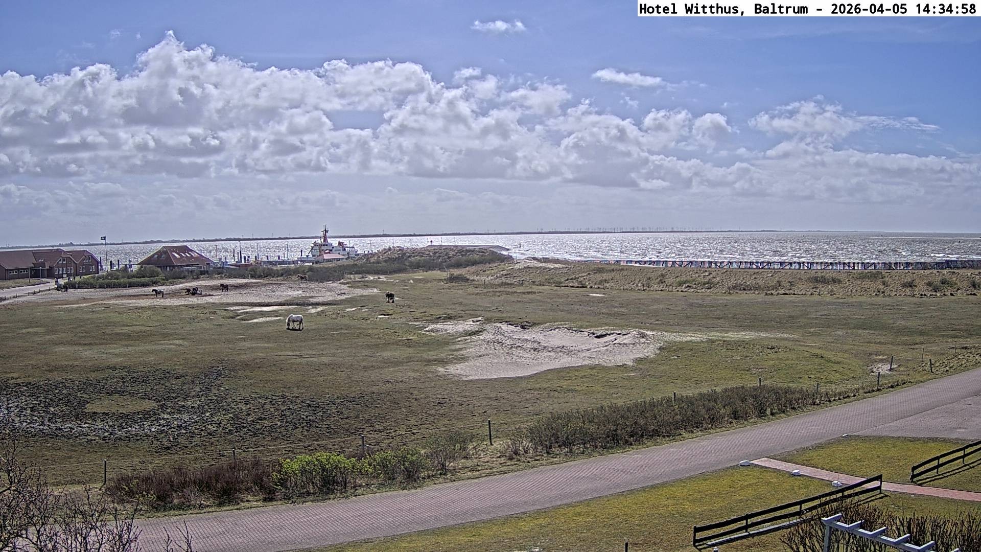 Archived image Webcam View of the harbour in Baltrum