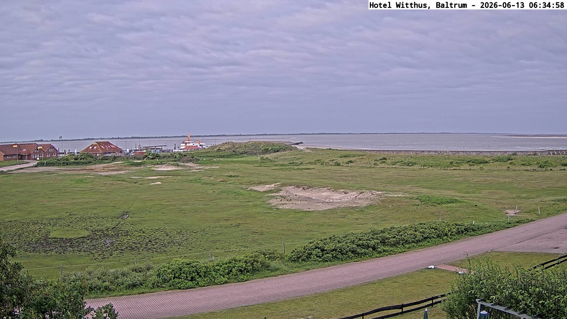 Archived image Webcam View of the harbour in Baltrum