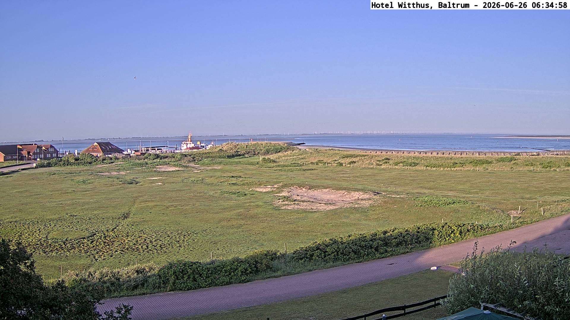 Archived image Webcam View of the harbour in Baltrum