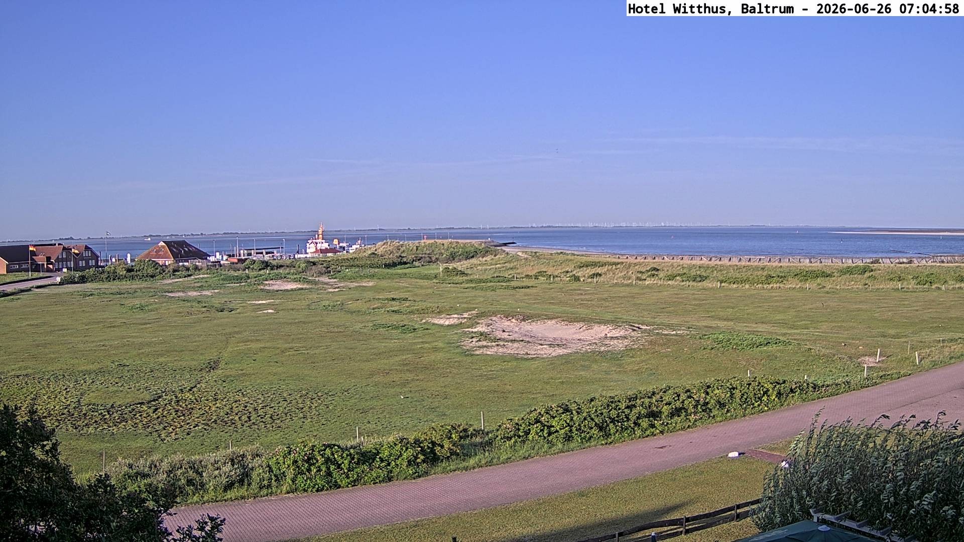 Archived image Webcam View of the harbour in Baltrum