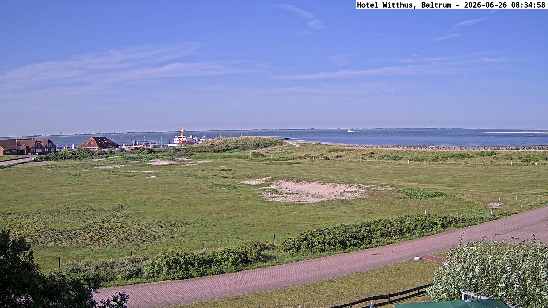 Archived image Webcam View of the harbour in Baltrum