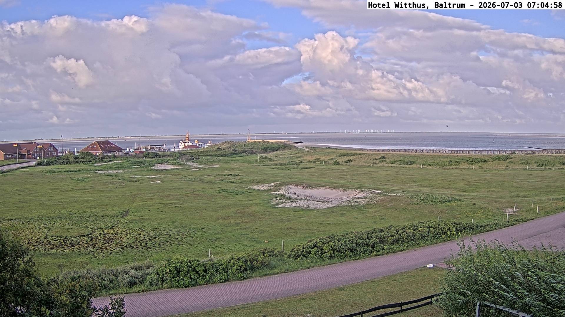 Archived image Webcam View of the harbour in Baltrum