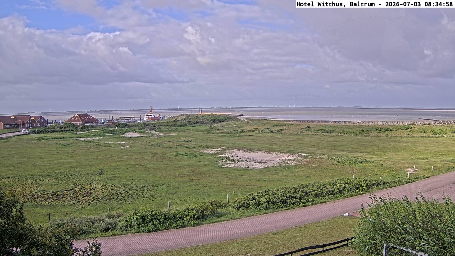 Archived image Webcam View of the harbour in Baltrum