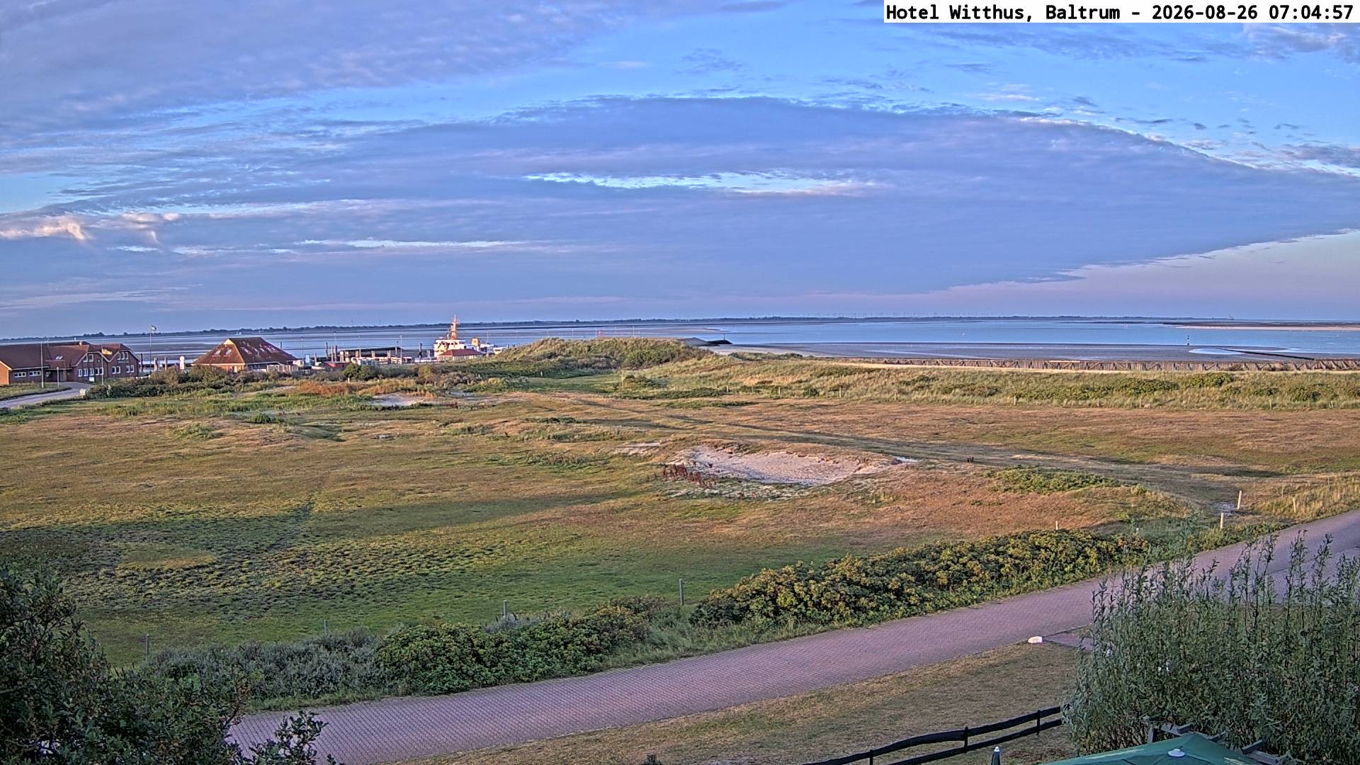 Archived image Webcam View of the harbour in Baltrum