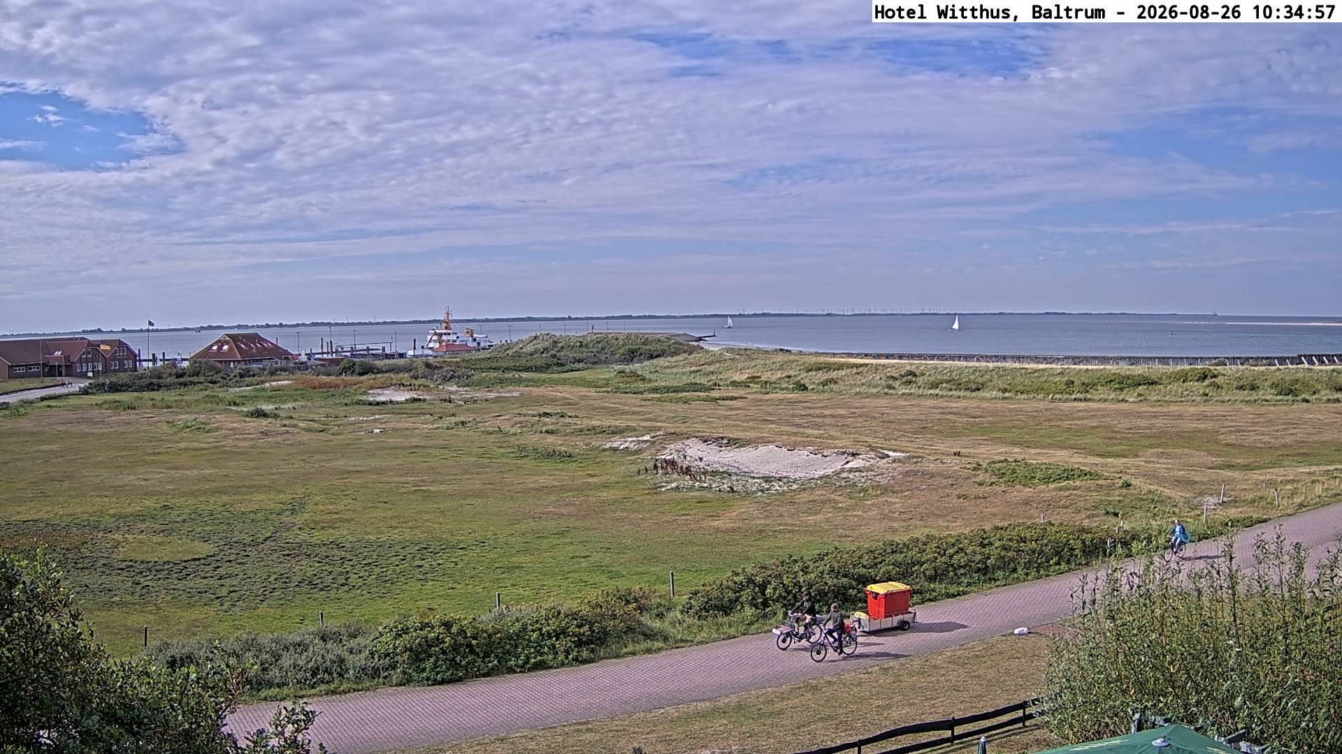 Archived image Webcam View of the harbour in Baltrum