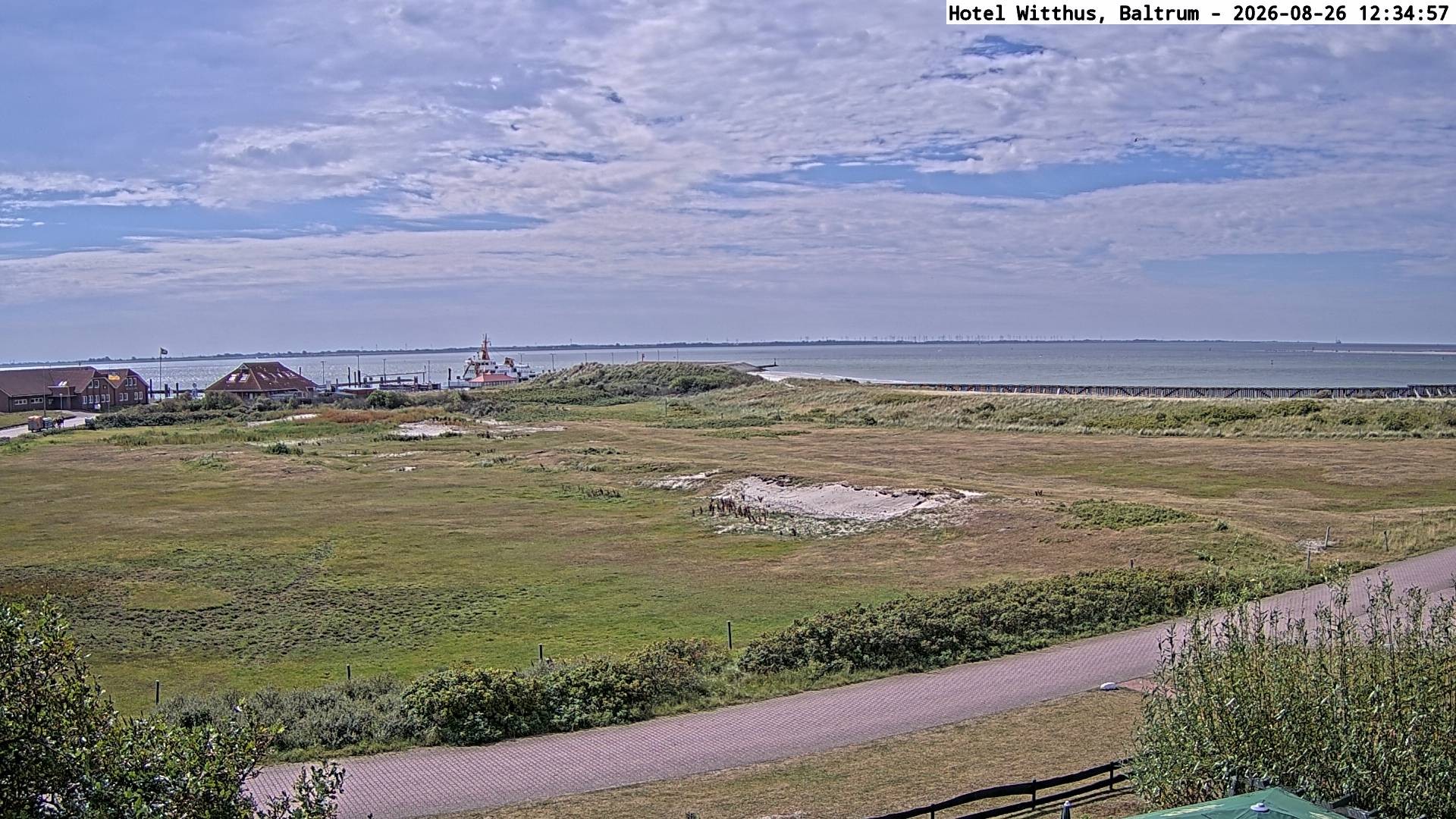 Archived image Webcam View of the harbour in Baltrum