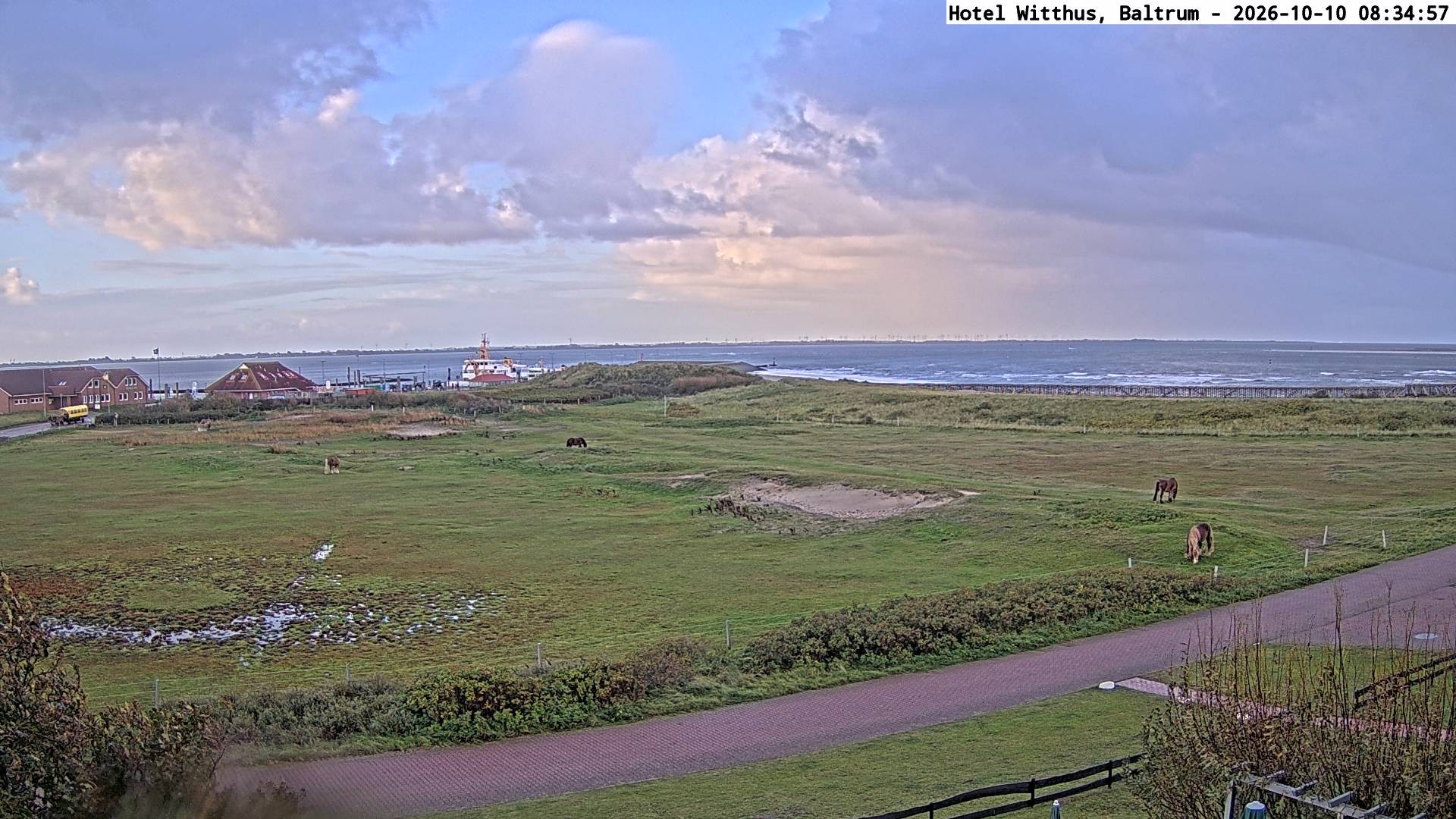 Archived image Webcam View of the harbour in Baltrum