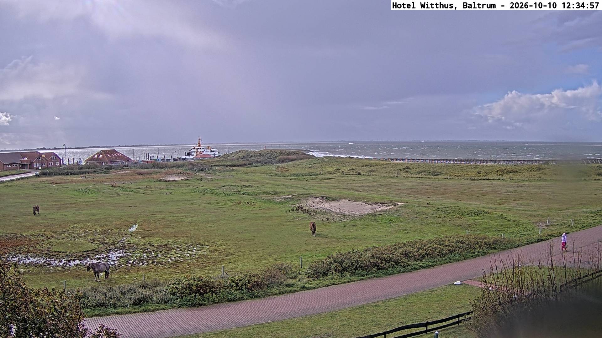 Archived image Webcam View of the harbour in Baltrum