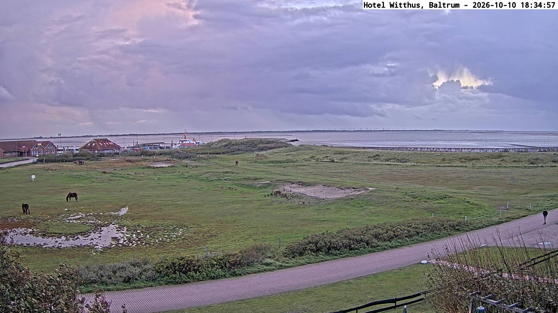 Archived image Webcam View of the harbour in Baltrum