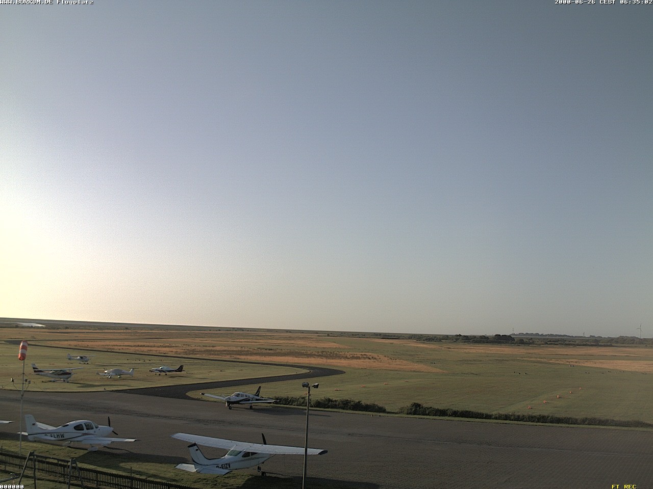 Archiv Foto Webcam Flugplatz in Borkum
