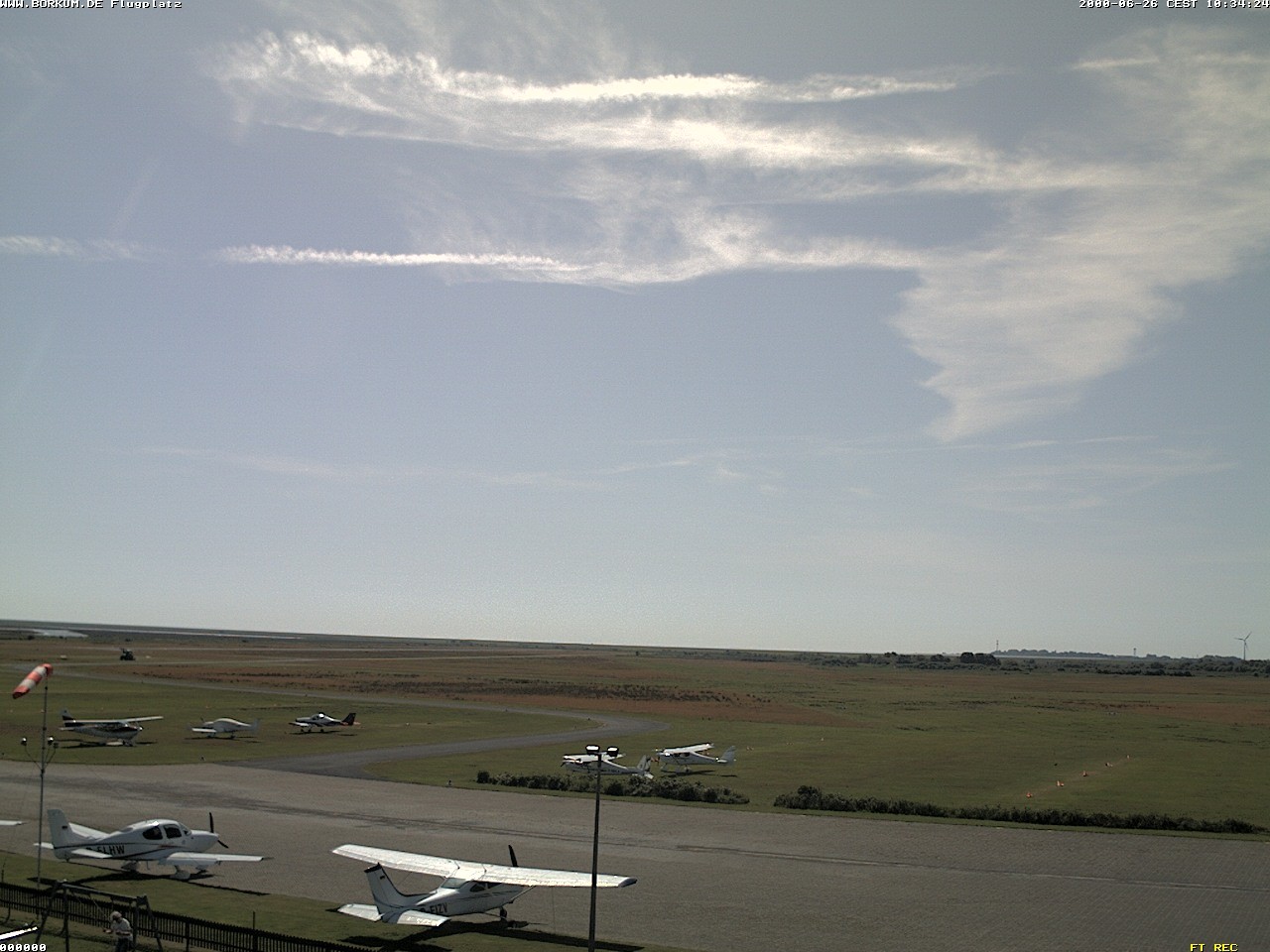 Archiv Foto Webcam Flugplatz in Borkum