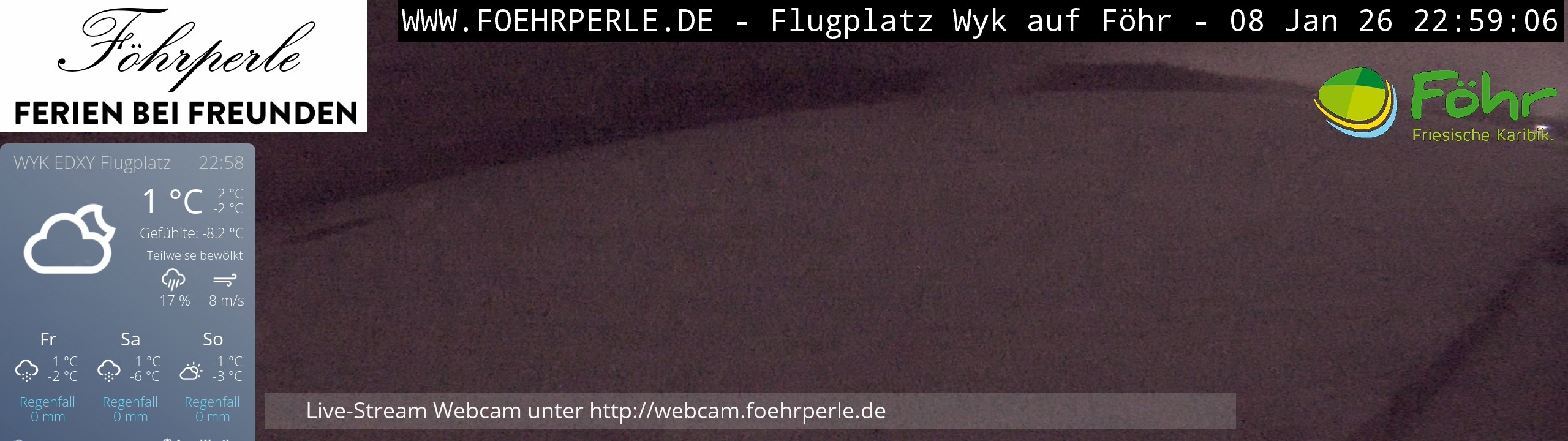 Archiv Foto Webcam Wyk - Flugplatz