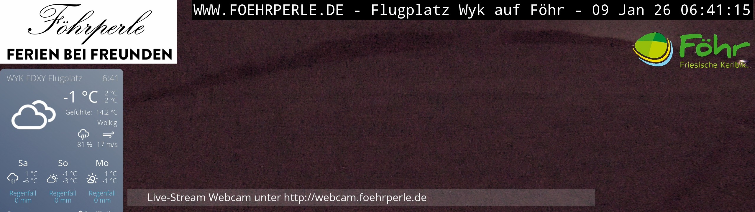 Archiv Foto Webcam Wyk - Flugplatz