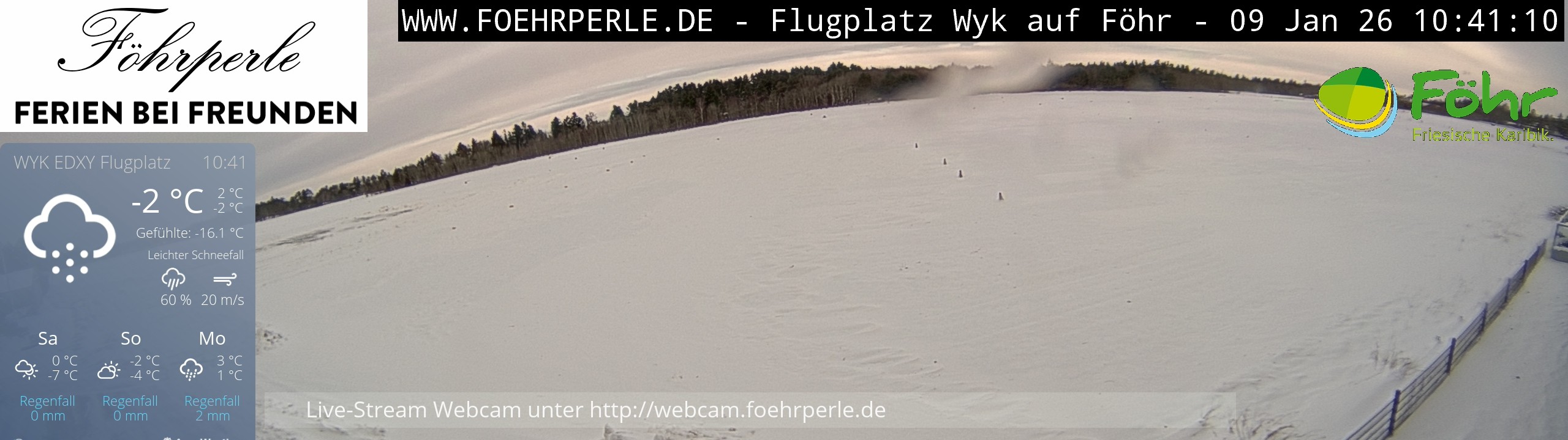 Archiv Foto Webcam Wyk - Flugplatz