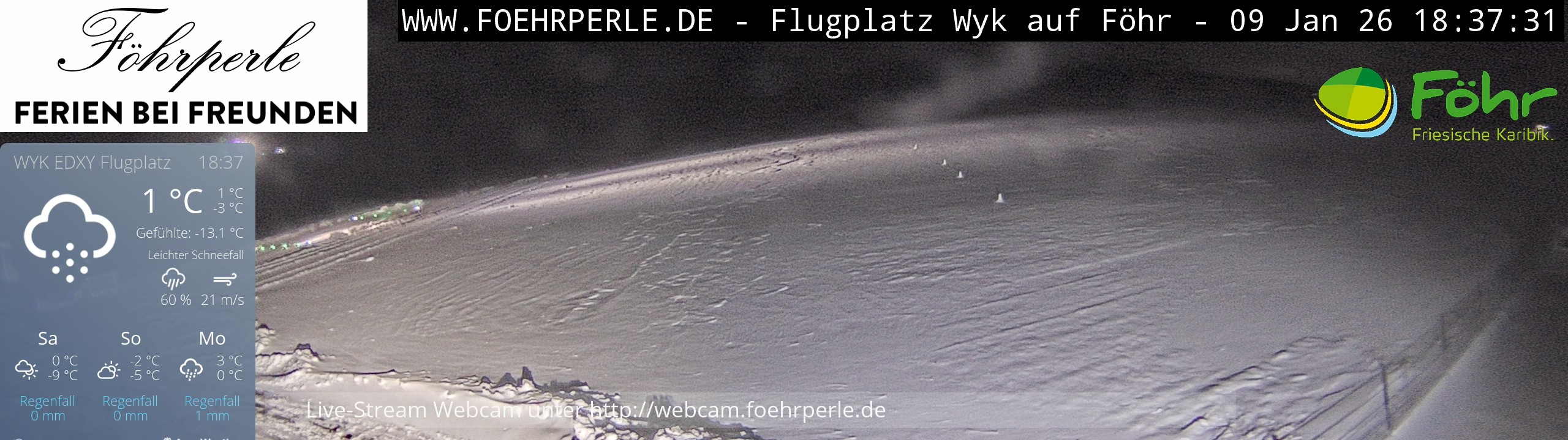 Archiv Foto Webcam Wyk - Flugplatz