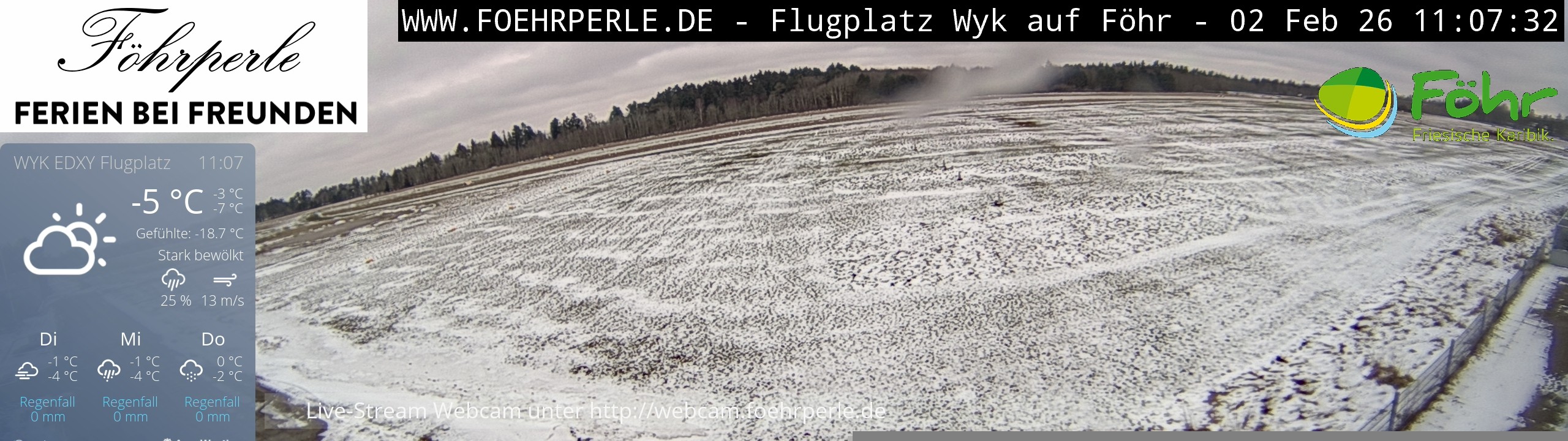 Archiv Foto Webcam Wyk - Flugplatz