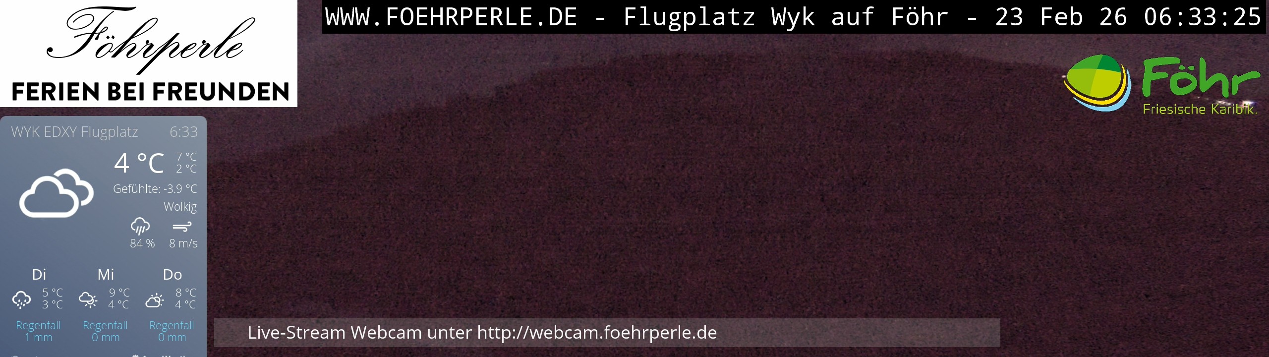 Archiv Foto Webcam Wyk - Flugplatz