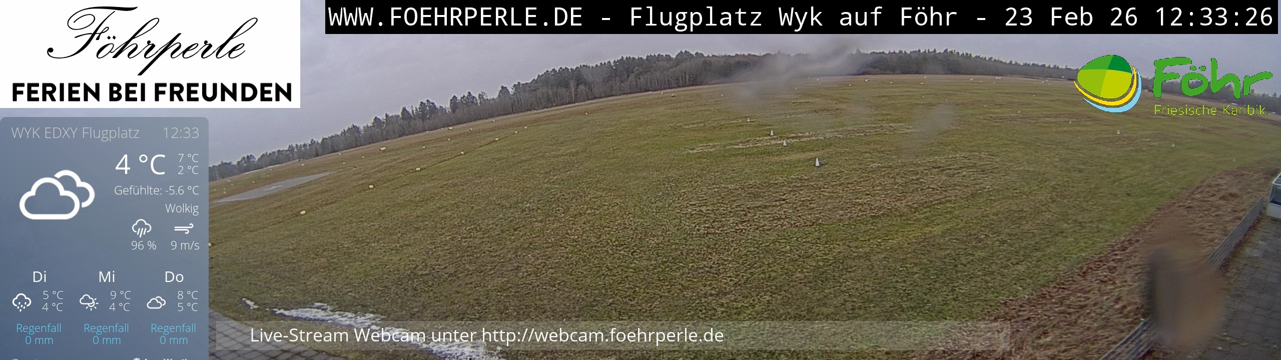 Archiv Foto Webcam Wyk - Flugplatz