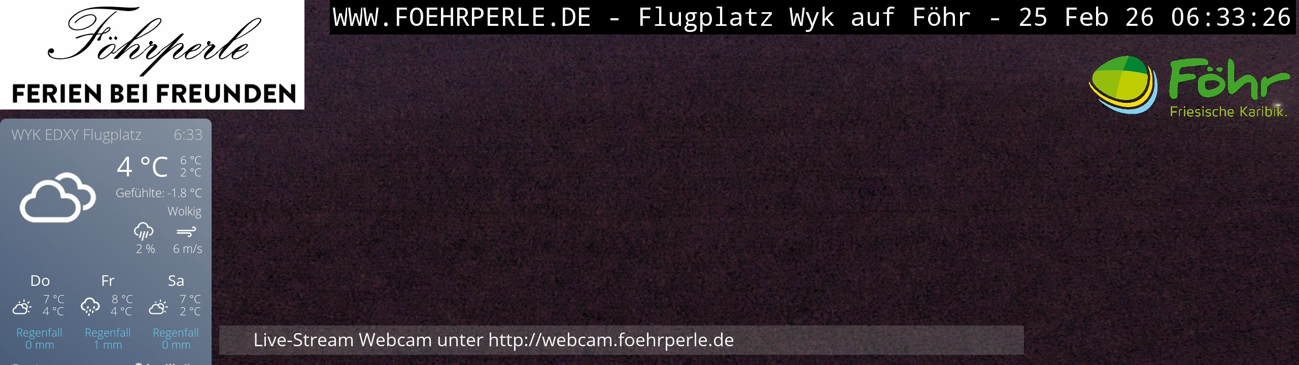 Archiv Foto Webcam Wyk - Flugplatz