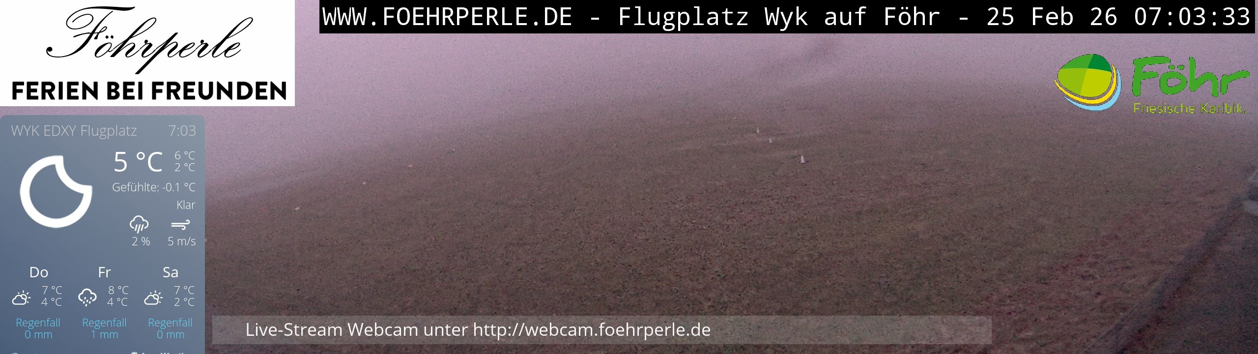 Archiv Foto Webcam Wyk - Flugplatz