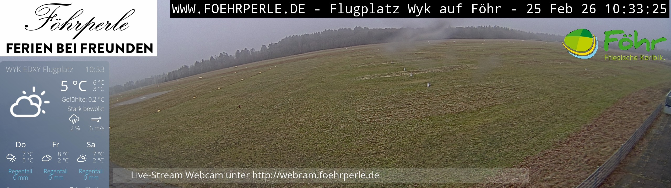 Archiv Foto Webcam Wyk - Flugplatz