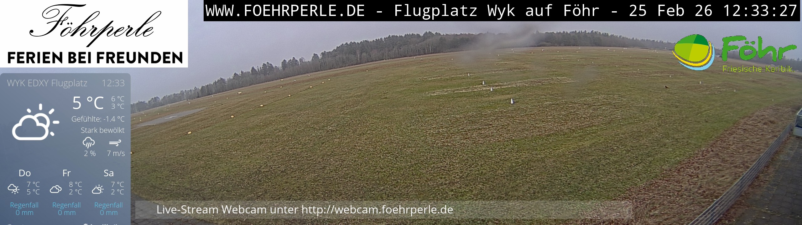 Archiv Foto Webcam Wyk - Flugplatz