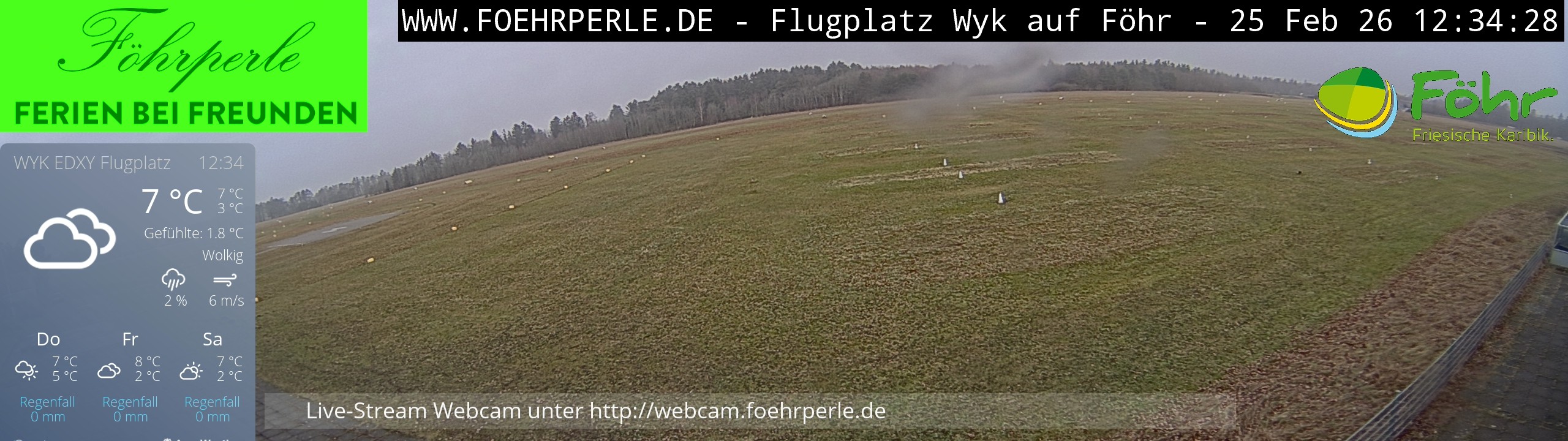 Archiv Foto Webcam Wyk - Flugplatz