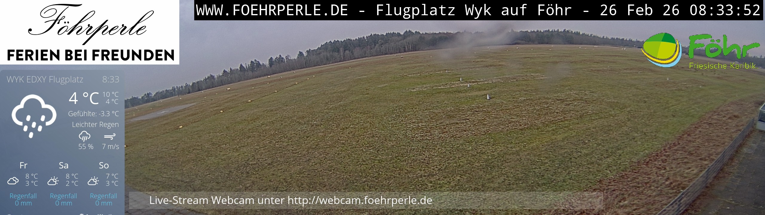 Archived image Webcam Föhr - Airfield