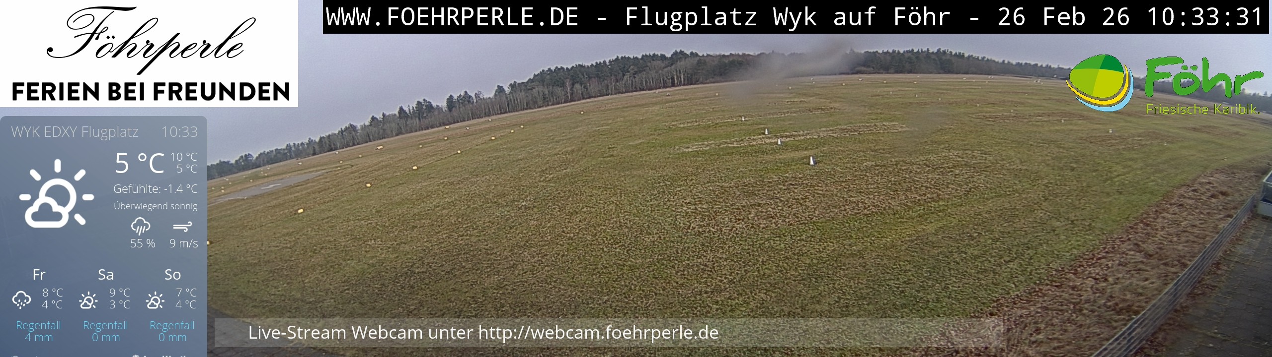 Archived image Webcam Föhr - Airfield