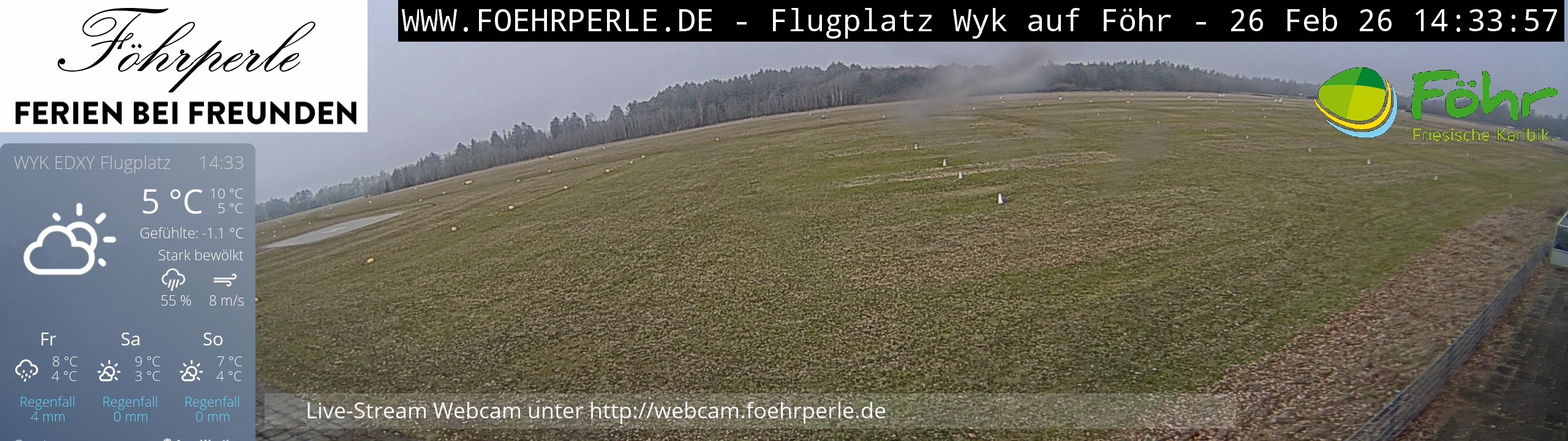 Archived image Webcam Föhr - Airfield