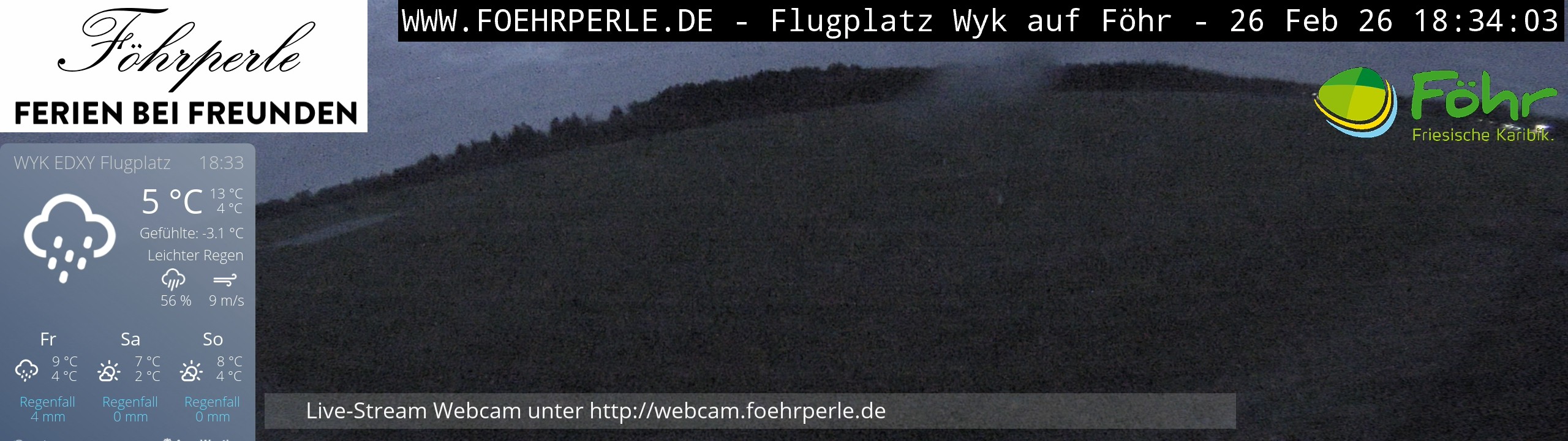 Archived image Webcam Föhr - Airfield