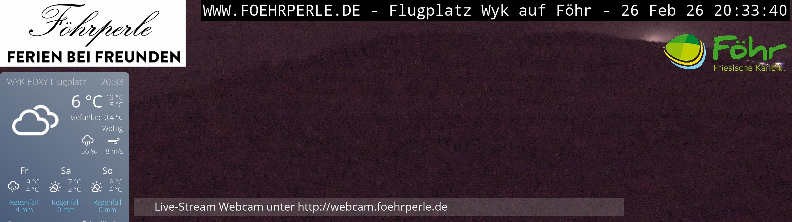 Archived image Webcam Föhr - Airfield