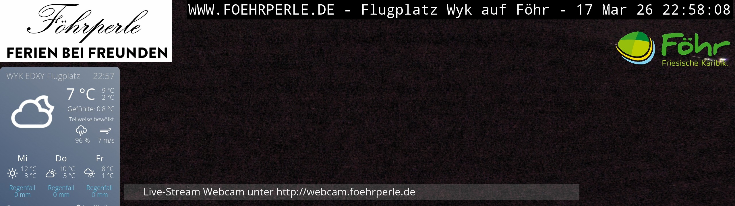 Archiv Foto Webcam Wyk - Flugplatz