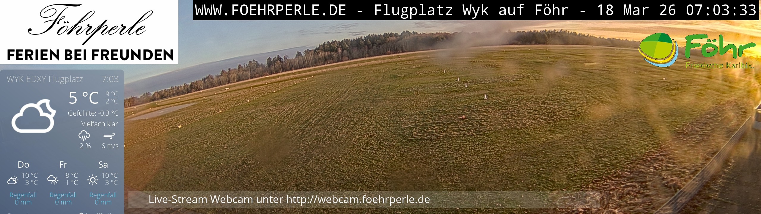 Archiv Foto Webcam Wyk - Flugplatz