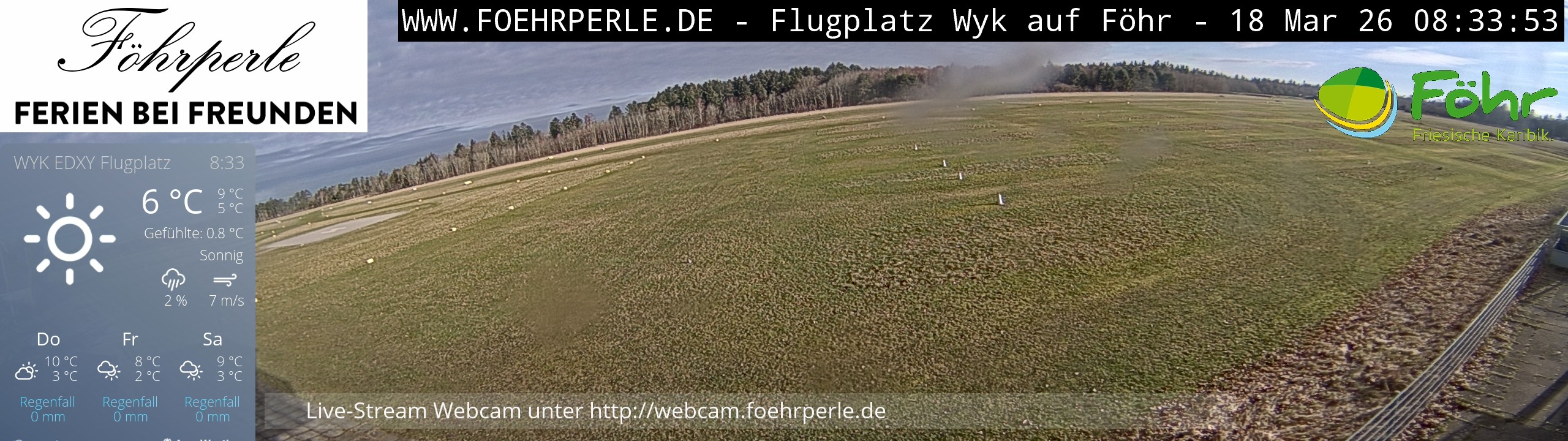 Archiv Foto Webcam Wyk - Flugplatz