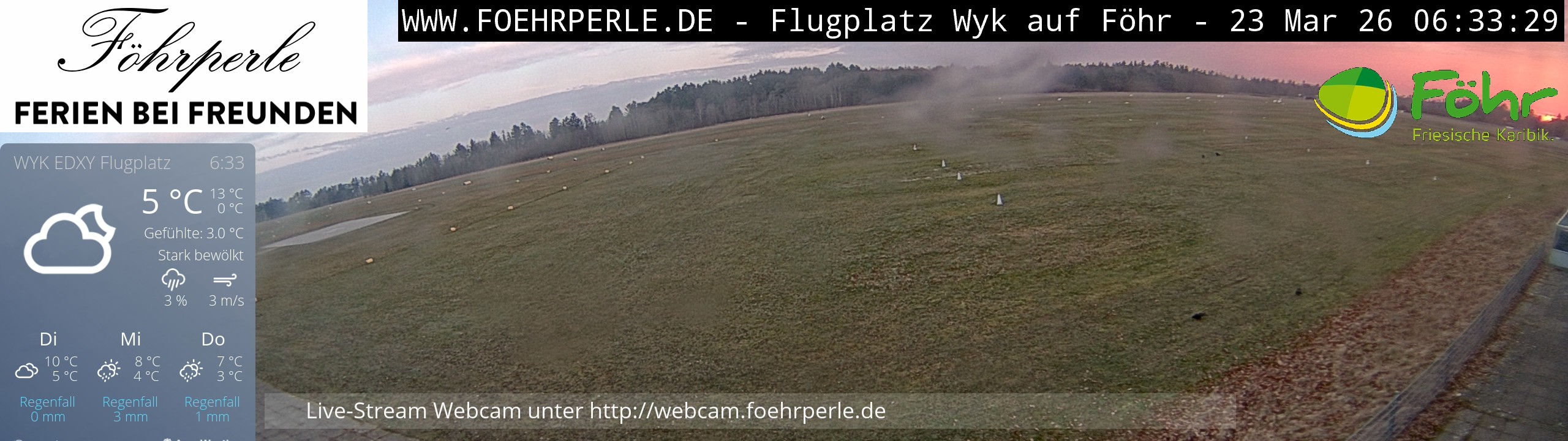 Archiv Foto Webcam Wyk - Flugplatz