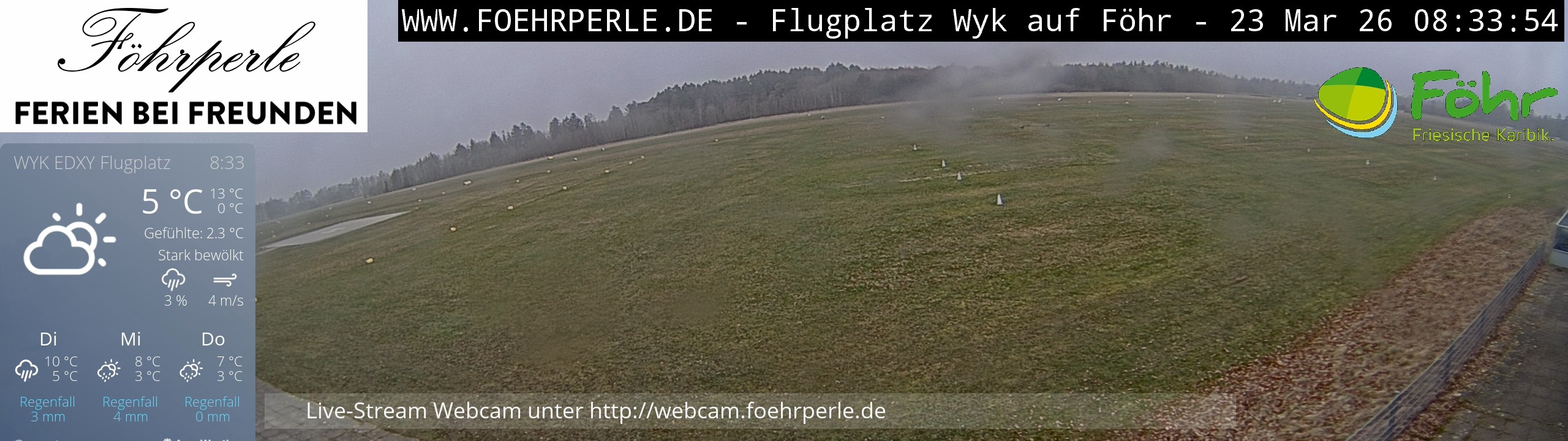 Archiv Foto Webcam Wyk - Flugplatz