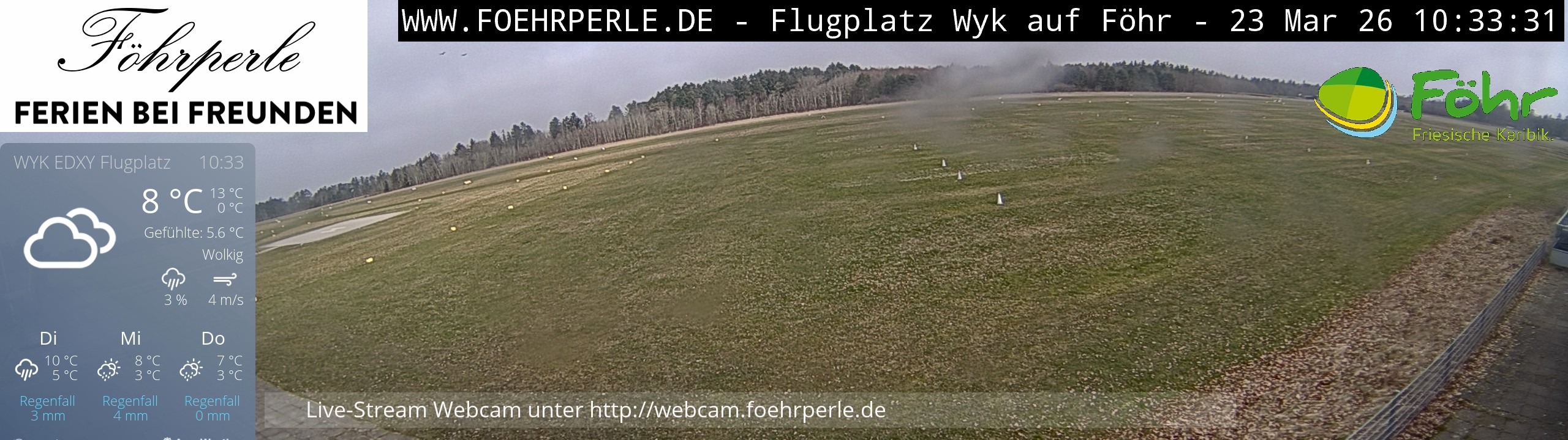 Archiv Foto Webcam Wyk - Flugplatz