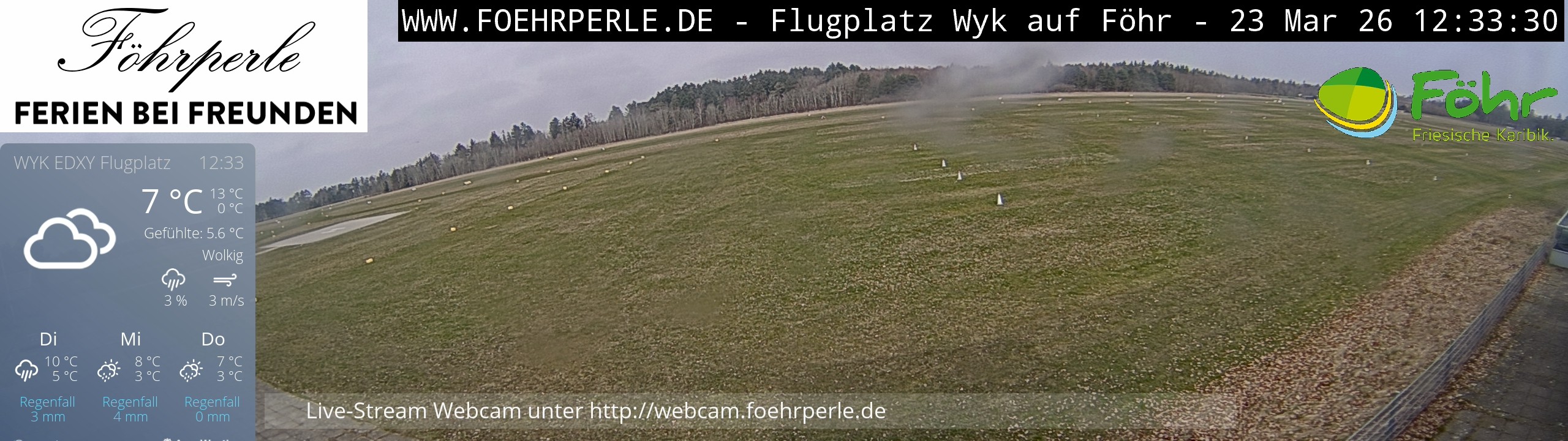 Archiv Foto Webcam Wyk - Flugplatz
