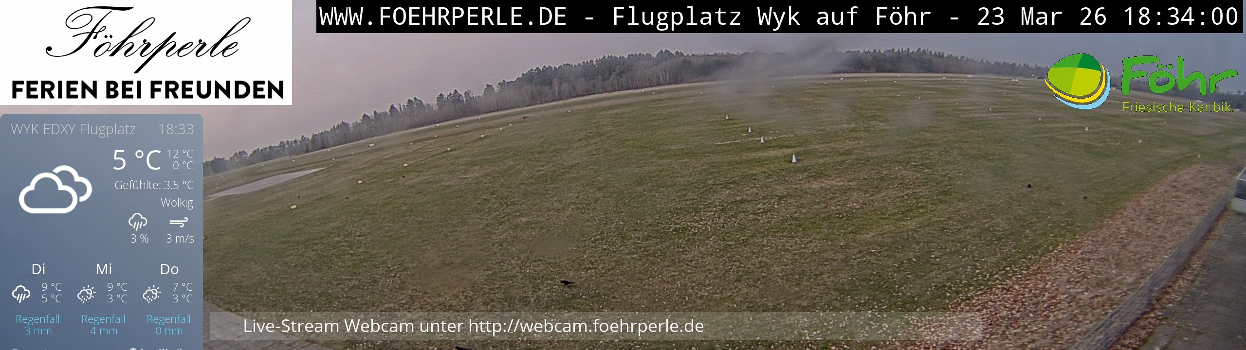 Archiv Foto Webcam Wyk - Flugplatz