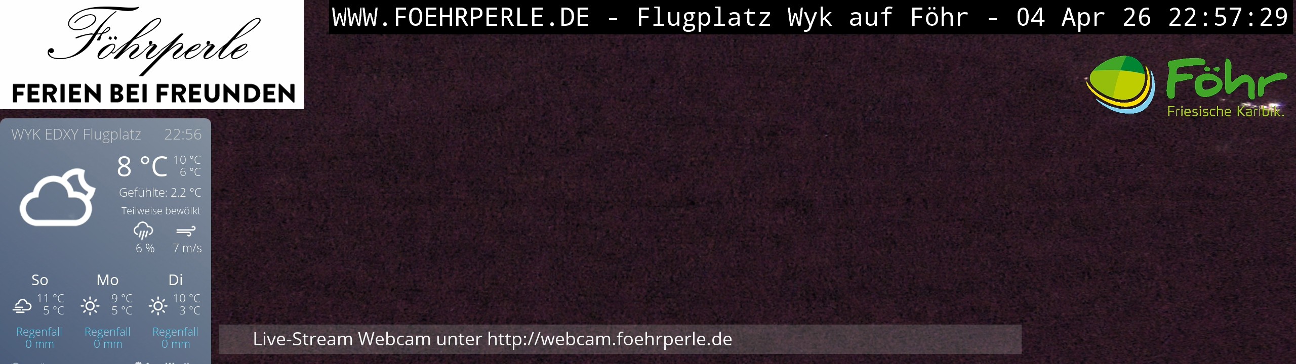 Archiv Foto Webcam Wyk - Flugplatz