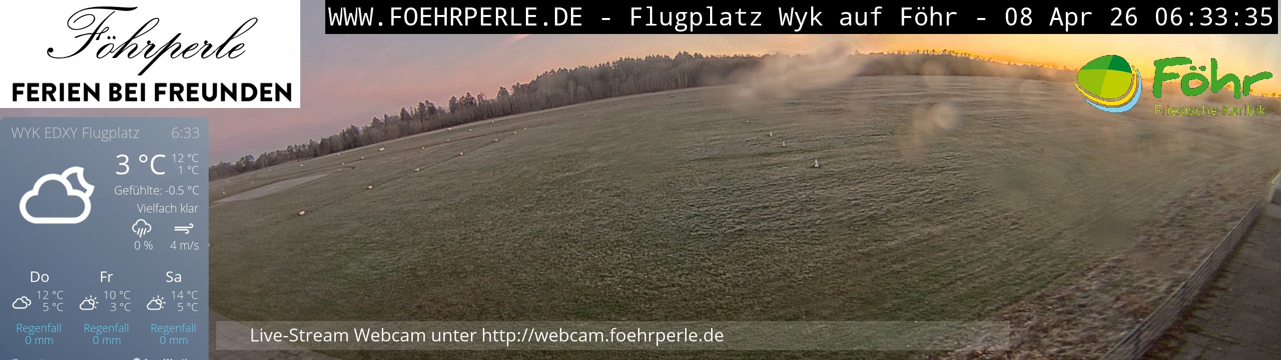 Archiv Foto Webcam Wyk - Flugplatz