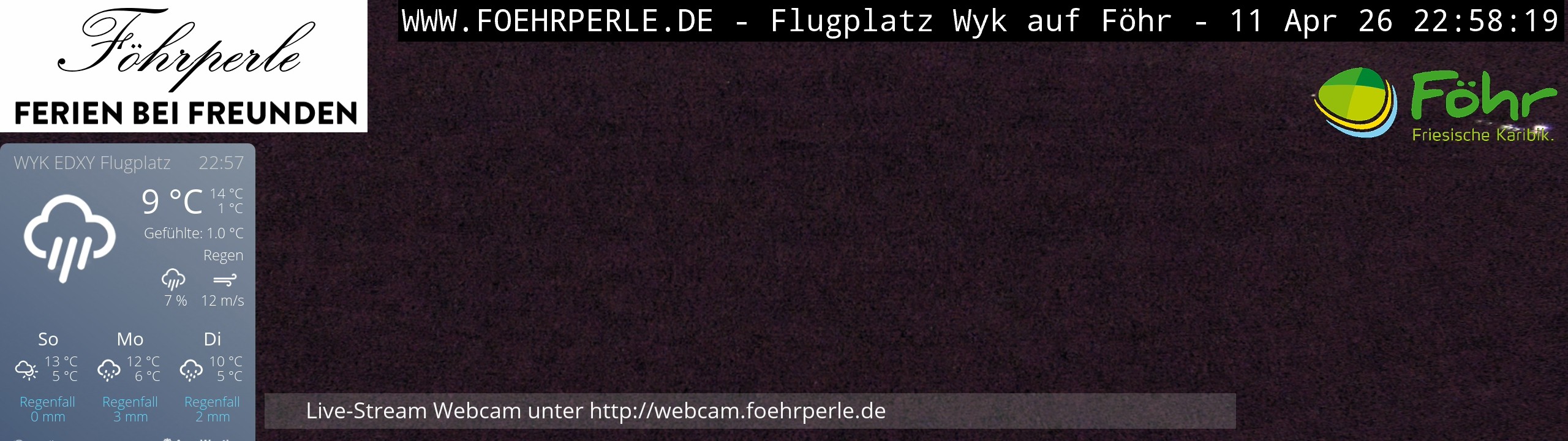 Archiv Foto Webcam Wyk - Flugplatz