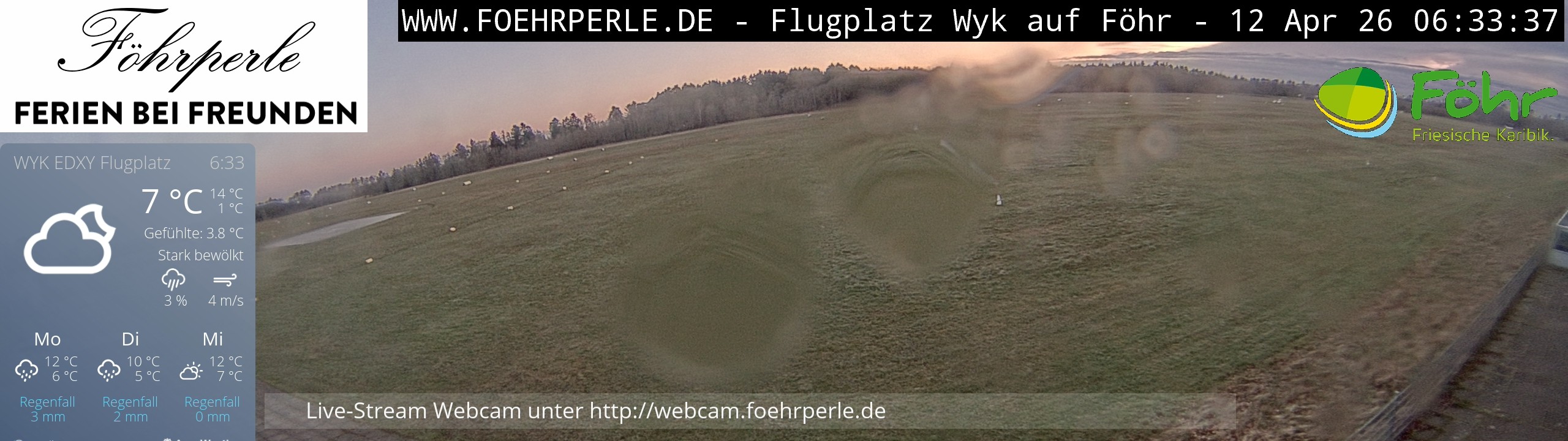 Archiv Foto Webcam Wyk - Flugplatz