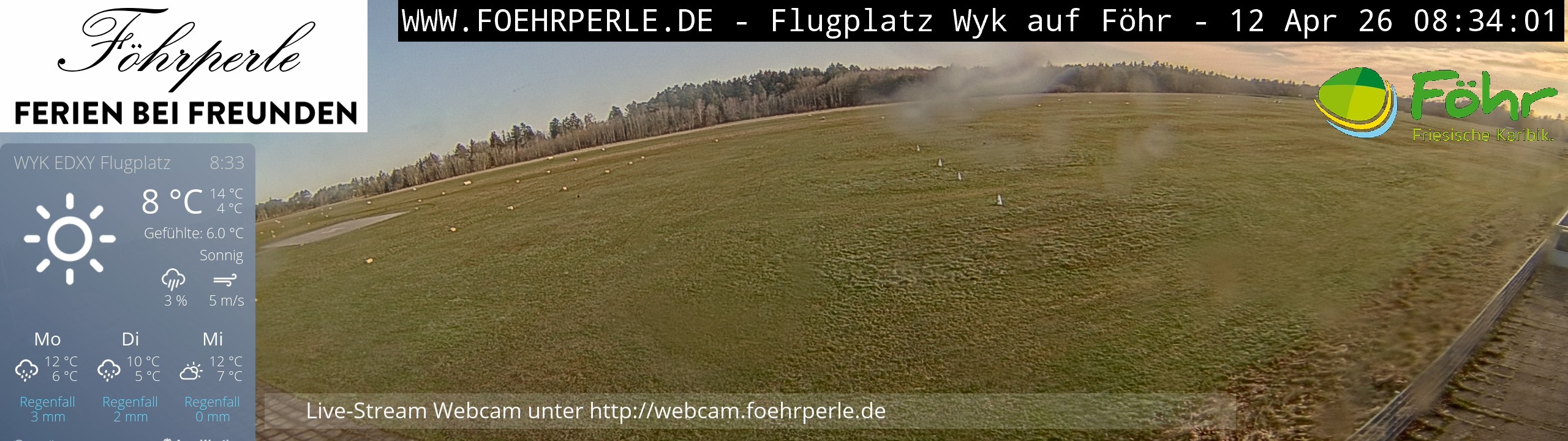 Archiv Foto Webcam Wyk - Flugplatz