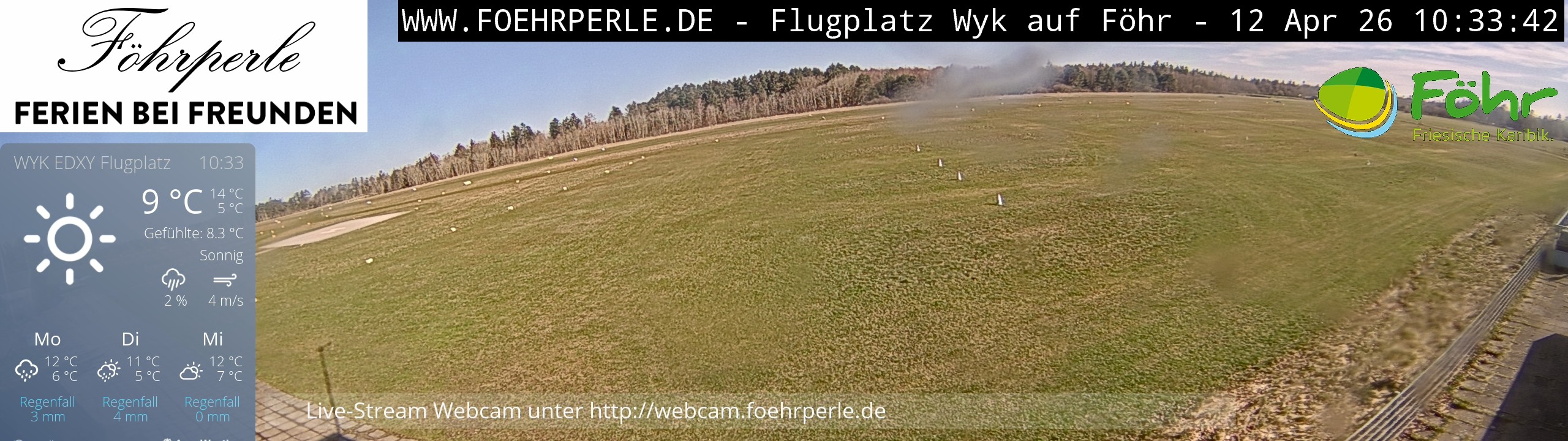 Archiv Foto Webcam Wyk - Flugplatz
