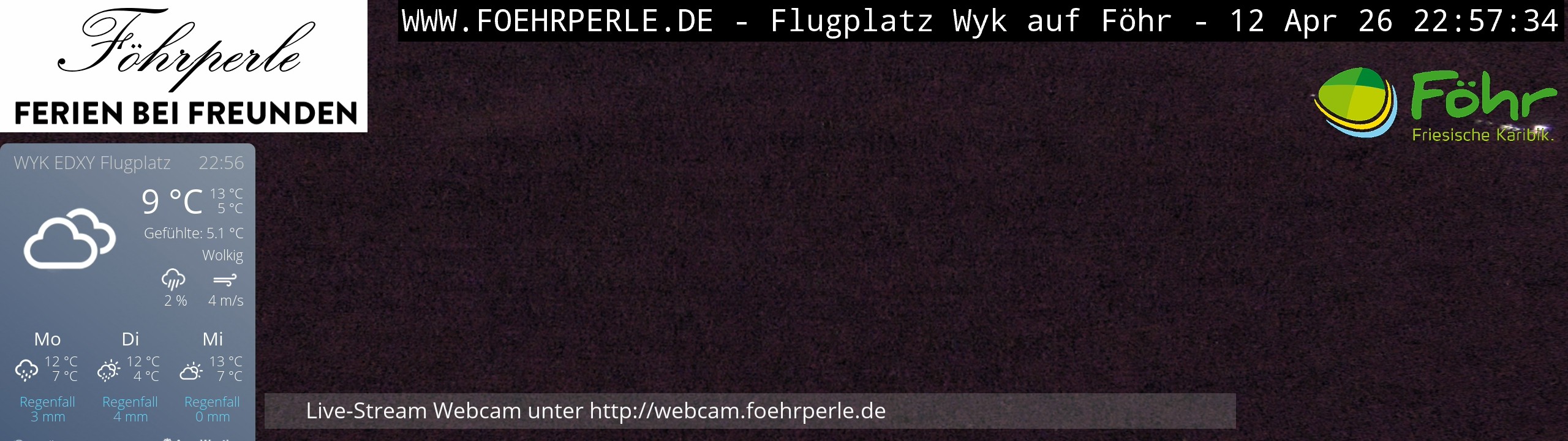 Archived image Webcam Föhr - Airfield
