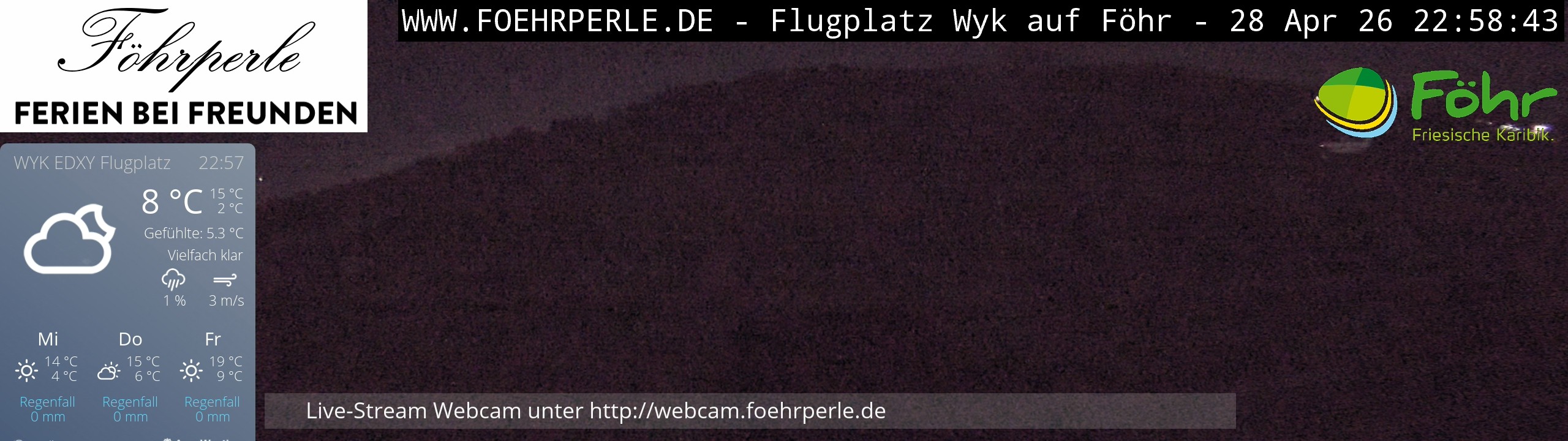 Archived image Webcam Föhr - Airfield